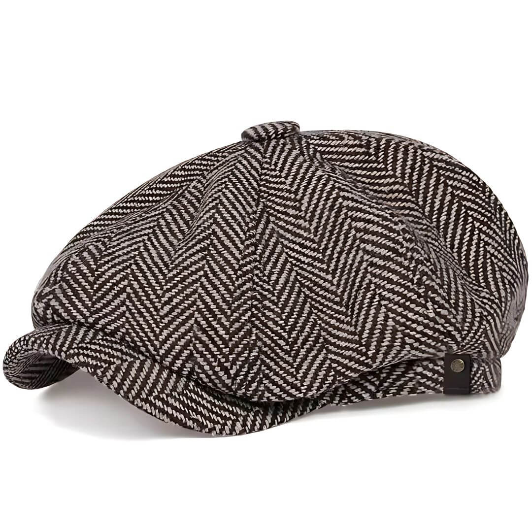 The Shelby — Herringbone Newsboy Cap