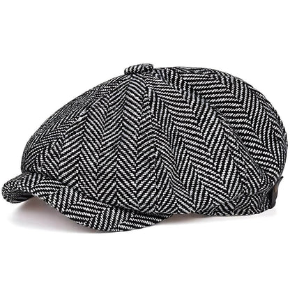 The Shelby — Herringbone Newsboy Cap