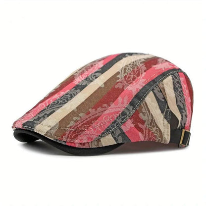 The Mercer — Woven Patchwork Flat Cap