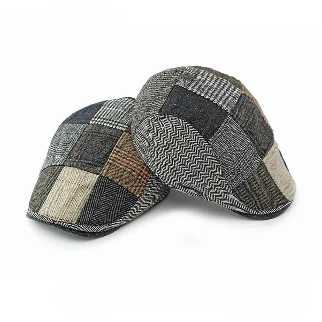 The Weaver — Patchwork Tweed Flat Cap