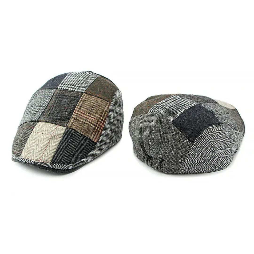 The Weaver — Patchwork Tweed Flat Cap