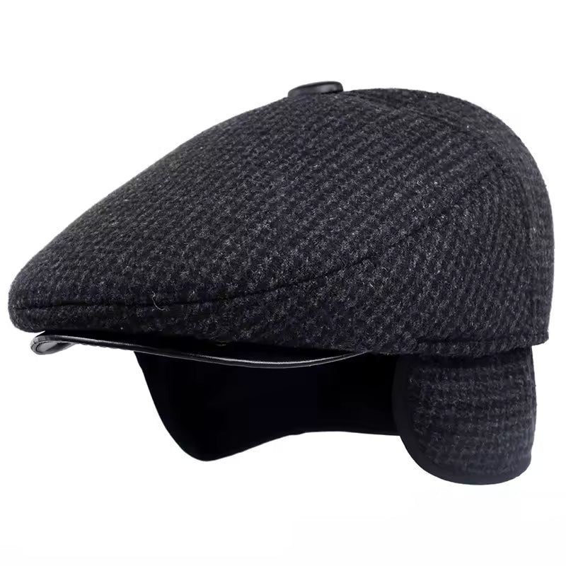 The Winterkeeper — Wool Blend Flat Cap
