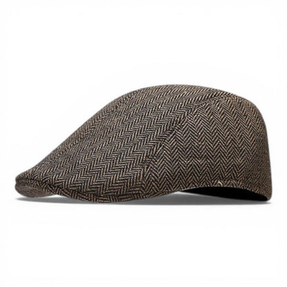 The Tweed — Herringbone Flat Cap