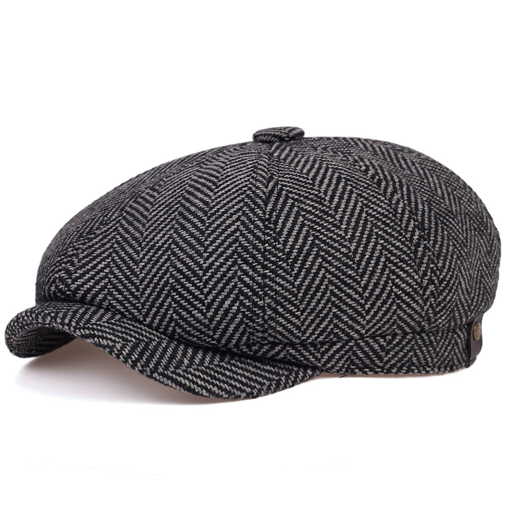 The Shelby — Herringbone Newsboy Cap