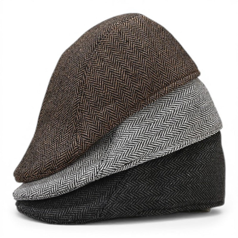The Tweed — Herringbone Flat Cap
