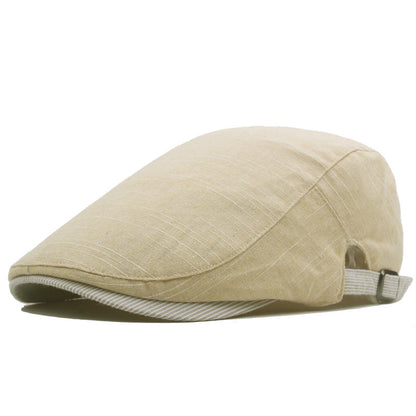 The Shoreline — Linen Blend Flat Cap