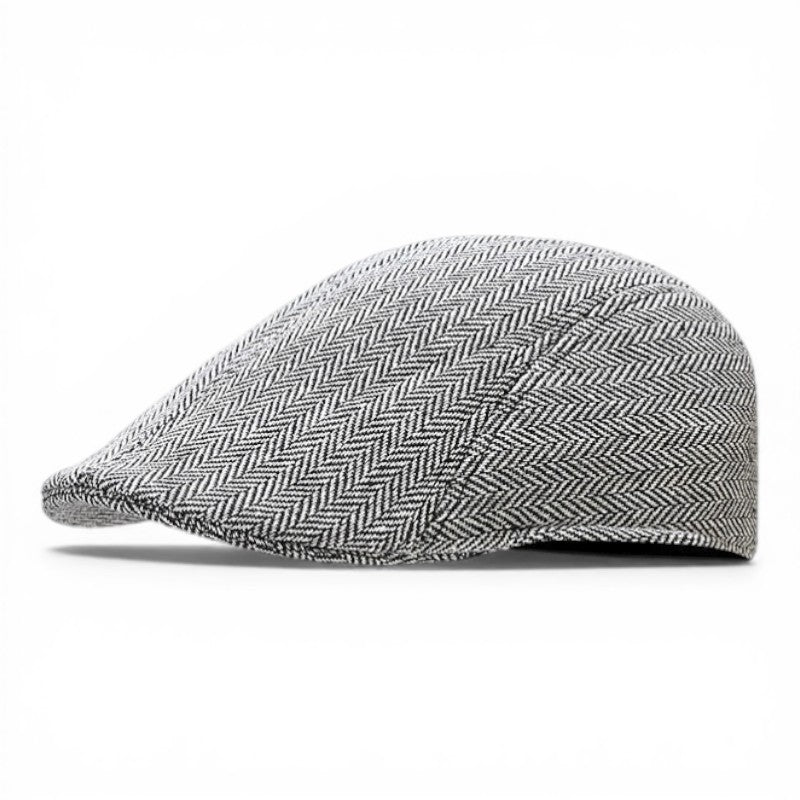 The Tweed — Herringbone Flat Cap