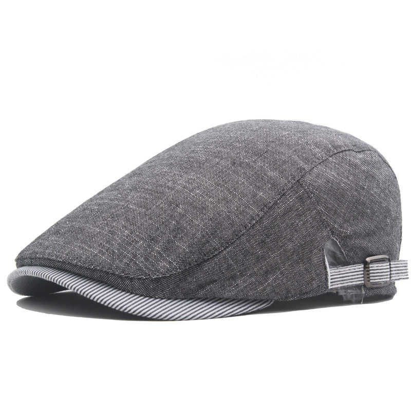The Shoreline — Linen Blend Flat Cap