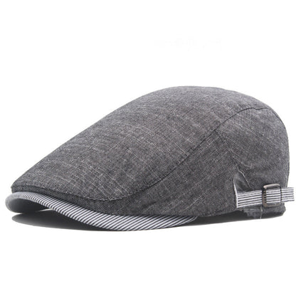 The Shoreline — Linen Blend Flat Cap