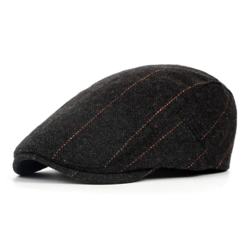 The Foreman — Herringbone Tweed Flat Cap