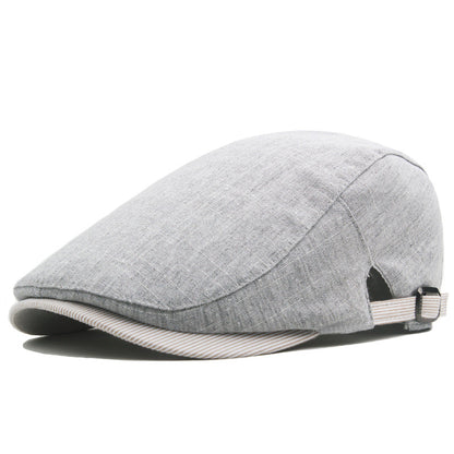 The Shoreline — Linen Blend Flat Cap