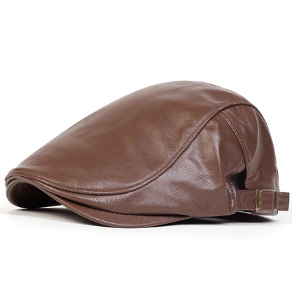 The Chancellor — Leather Flat Cap
