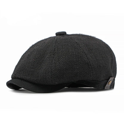 The Sunday — Linen Newsboy Cap