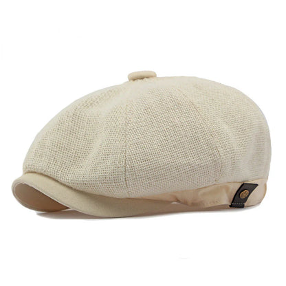 The Sunday — Linen Newsboy Cap