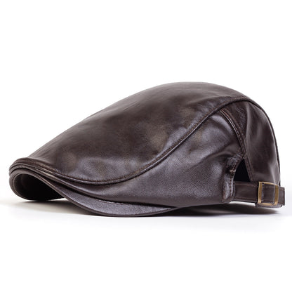 The Chancellor — Leather Flat Cap