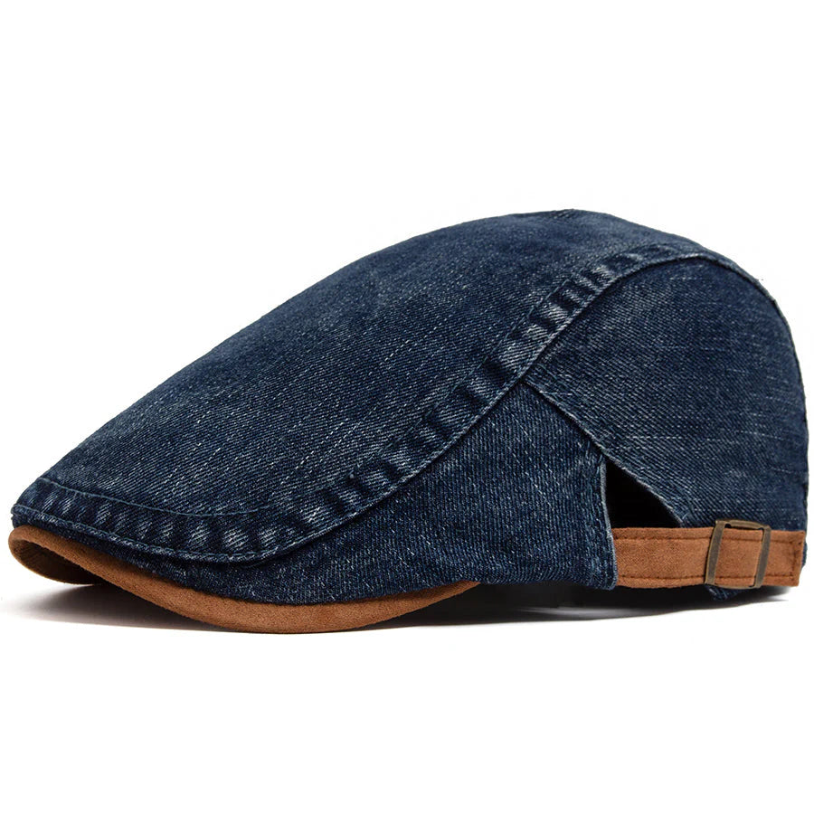 The Riverside — Denim Flat Cap