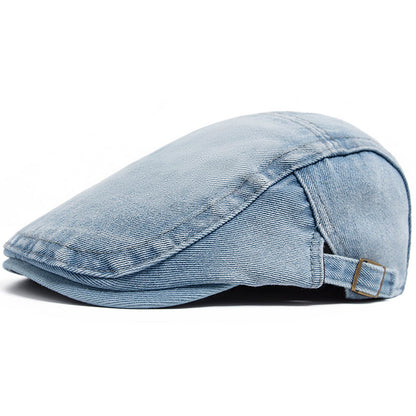 The Waymaker — Washed Denim Flat Cap