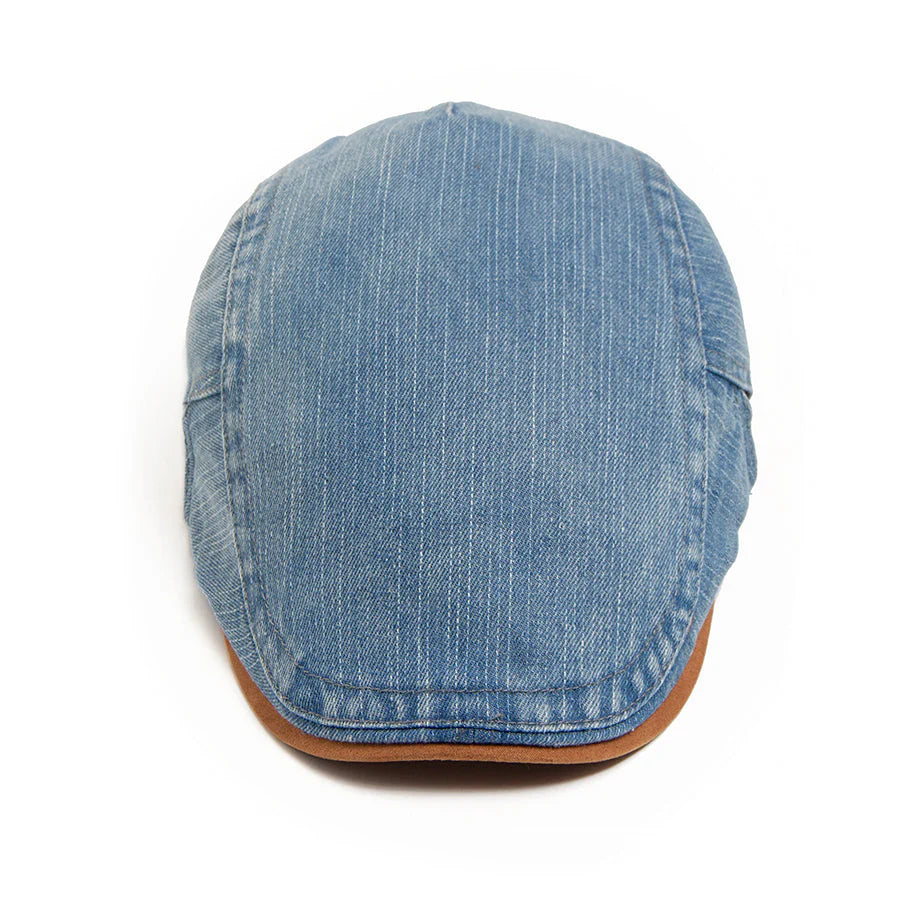 The Riverside — Denim Flat Cap