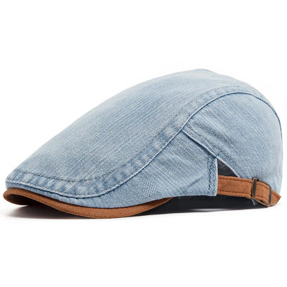 The Riverside — Denim Flat Cap