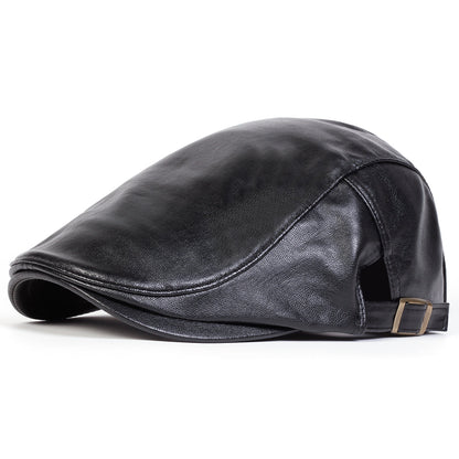 The Chancellor — Leather Flat Cap