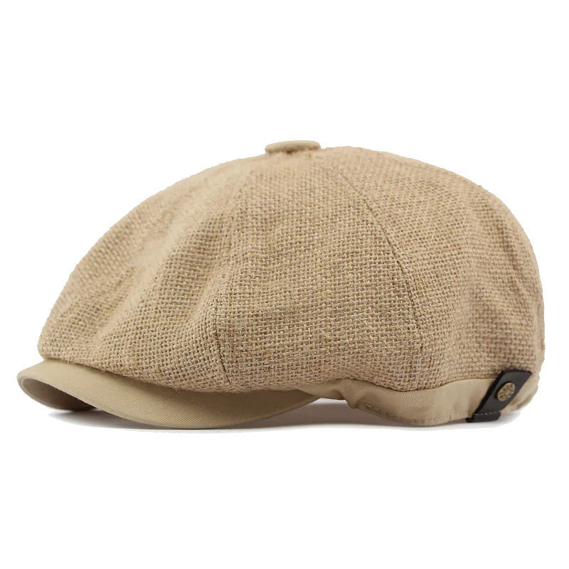 The Sunday — Linen Newsboy Cap