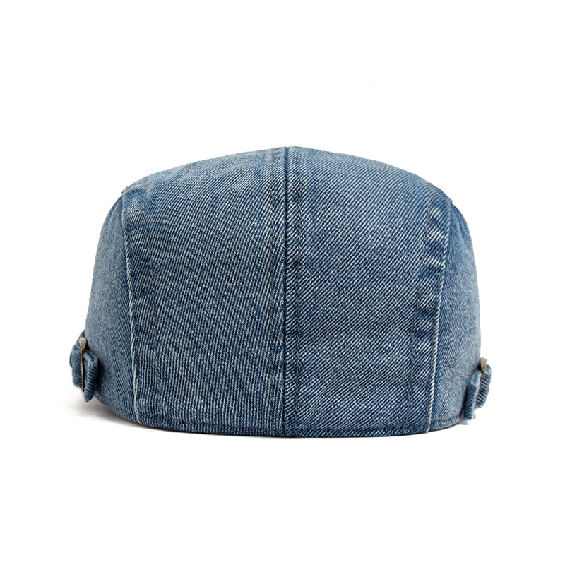 The Waymaker — Washed Denim Flat Cap