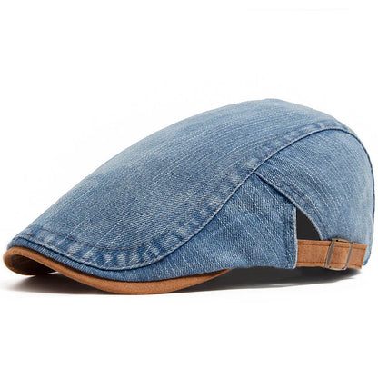 The Riverside — Denim Flat Cap