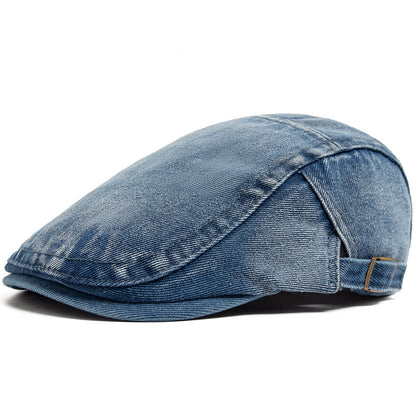 The Waymaker — Washed Denim Flat Cap