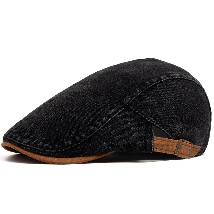 The Riverside — Denim Flat Cap