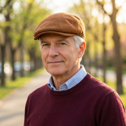 The Gentleman — Suede Flat Cap