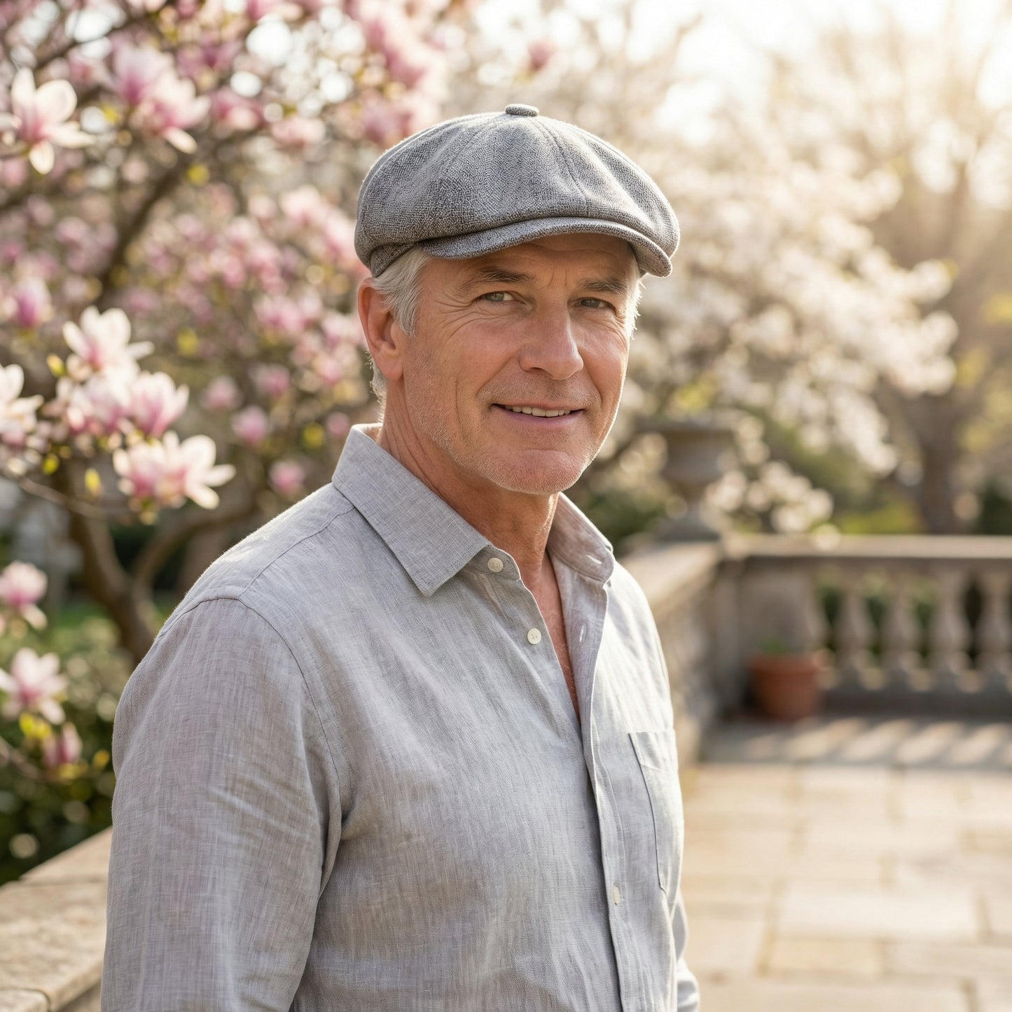 The Tweed — Herringbone Newsboy Cap