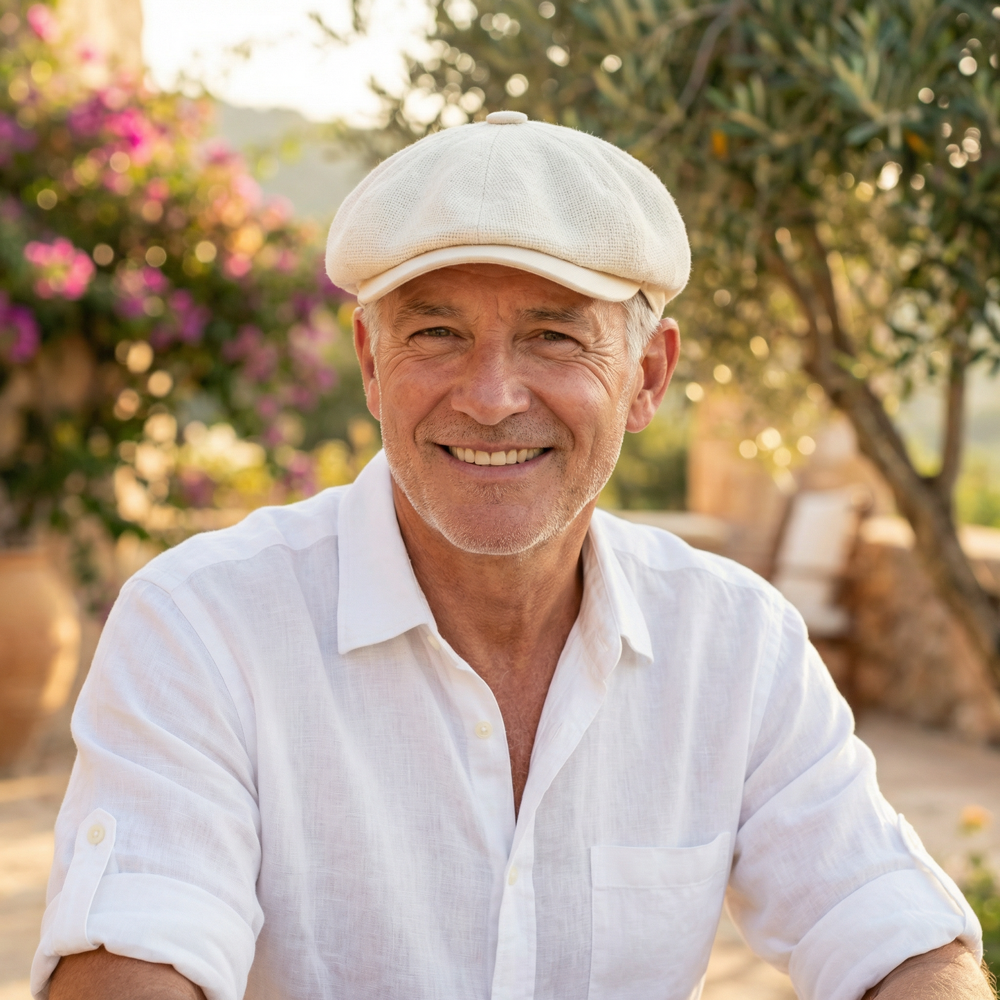 The Sunday — Linen Newsboy Cap