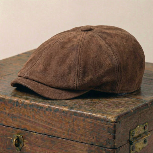 The Merchant — Suede Newsboy Cap