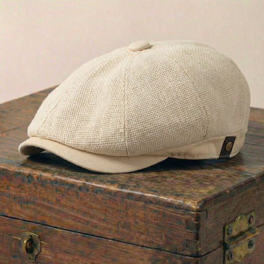 The Sunday — Linen Newsboy Cap
