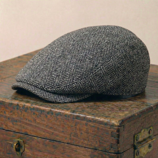 The Gatekeeper — Tweed Blend Flat Cap