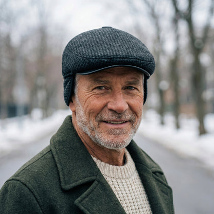 The Winterkeeper — Wool Blend Flat Cap
