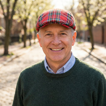 The Highlander — Tartan Flat Cap