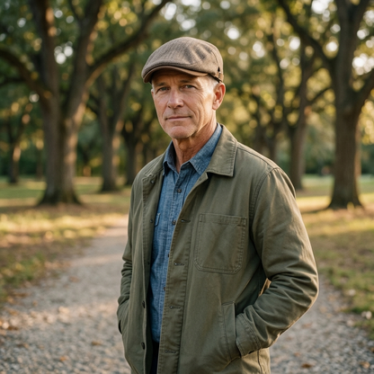 The Carpenter — Herringbone Flat Cap